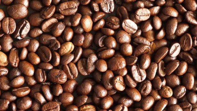 Coffee beans close up dolly  shot