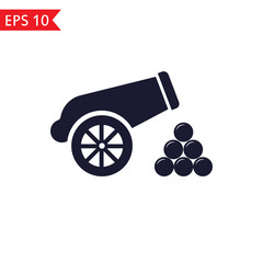 Antique connon icon.