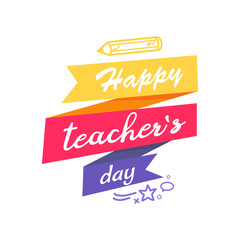 Happy Teacher s Day Icon Vector illustration