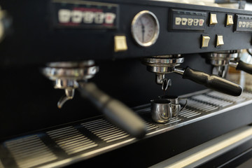 Professional coffee machine used in coffee industry