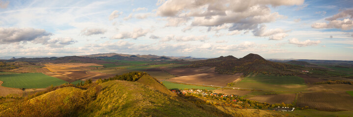 Fototapeta na wymiar View from the top of Rana hill. Czech Republic