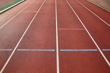 Fototapeta premium Finish lines - sign on the running track