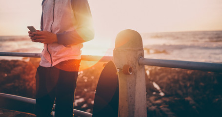 Close-up of man using smart phone