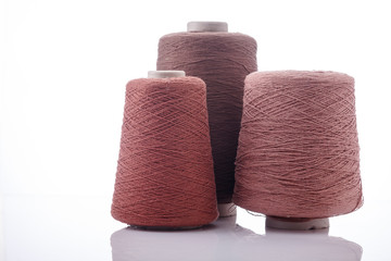 Color cone of silk on white background