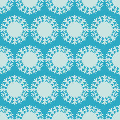 Seamless vector background with snowflakes. Blue Winter pattern. Textile rapport.