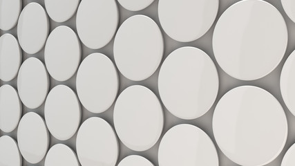 Blank white badge on white background