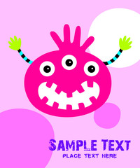 funny monster vector