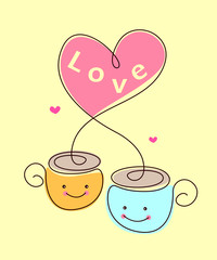 coffee cup valentine greeting