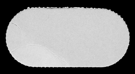 torn paper isolated on black background with copy space for text