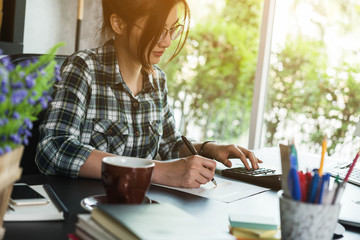 Young entrepreneur, teenager business owner work at home, alpha generation life style, online business conceptual