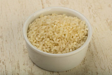Raw rice heap