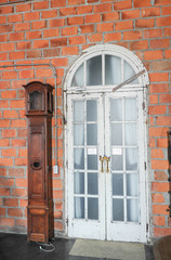 antique white wooden door