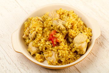 Bulgur with chicken