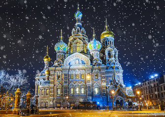 Church of the Savior on Blood In St. Petersburg, Russia - obrazy, fototapety, plakaty
