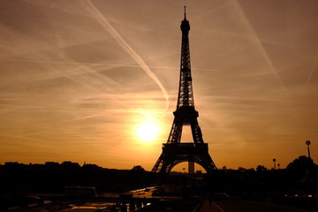 Tour eiffel du matin à Paris, France
