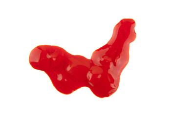 red nail polish isolated on white background