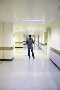 Hospital corridor interior