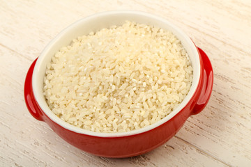 Raw rice heap