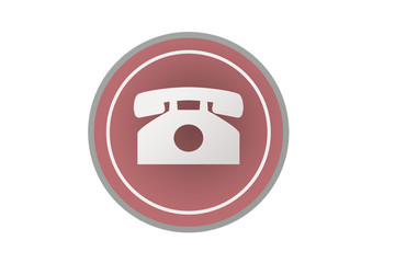 Botón con símbolo de teléfono rojo.