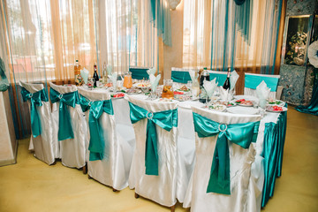 Banquet chairs for guests