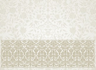 wedding card design, paisley floral pattern , India