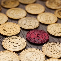 Bitcoin gold coins