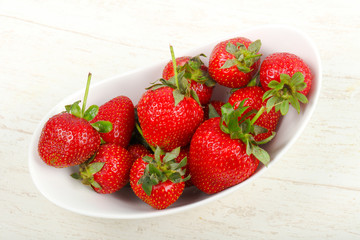 Strawberry in the bowl