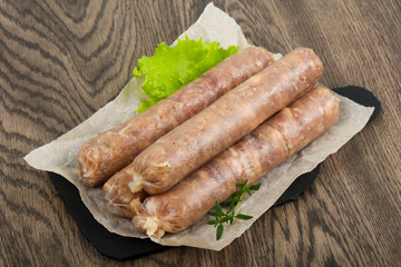 Natural sausages for grill