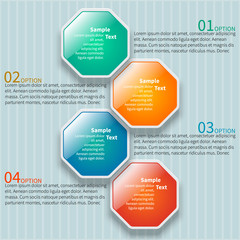 Abstract 3D Paper Infographics