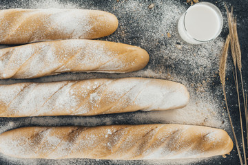 baguettes and milk