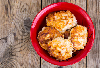 Homemade cutlets in bowl