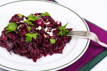 Healthy diet. Salad with beets