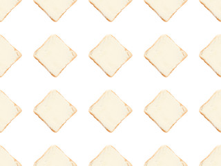 Fototapeta na wymiar toasts with butter pattern