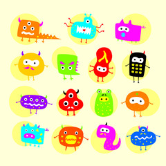 Obraz premium cute monster vector