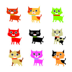 cute kitten vector collection