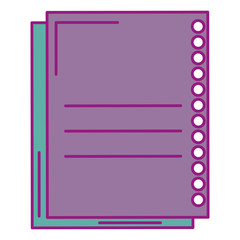 sheet of notebook icon vector illustration design