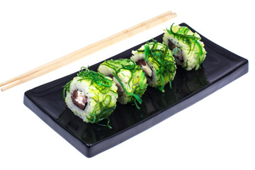 Sushi rolls with tuna