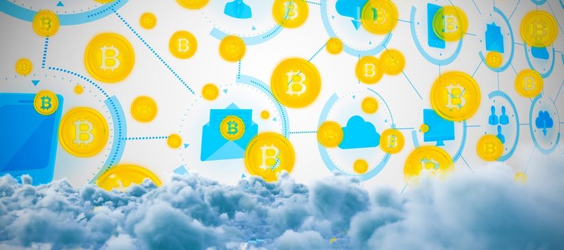 Composite image of digitally generated image of dark storm