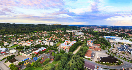 Obraz premium air view of Coburg town