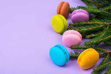 Macaroons for decoration on Christmas and New Year
