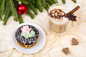 Delicious morning festive breakfast