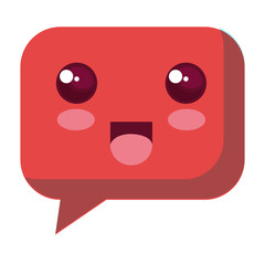 speech bubble kawaii character vector illustration design
