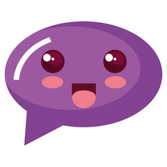 speech bubble kawaii character vector illustration design
