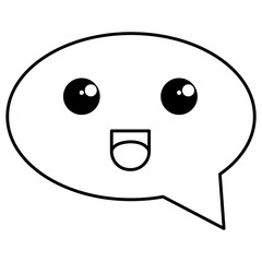 speech bubble kawaii character vector illustration design