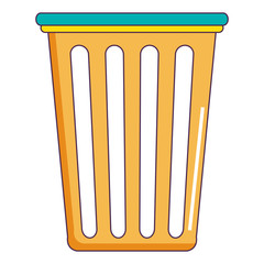 plastic basket laundry icon vector illustration design