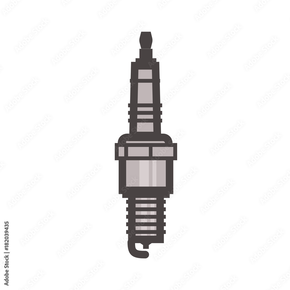 Wall mural Spark plug icon on white background, car detail