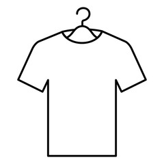 shirt hanging in hook vector illustration design