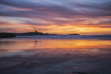 Burning sky at Lusty Glaze, Newquay