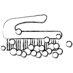 handle brush cleaning isolated icon vector illustration design