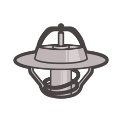 Thermostat icon on white background